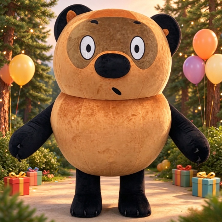 Suits - Costume de mascotte gonflable ours brun