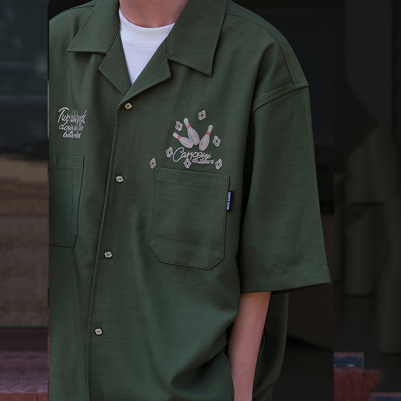 Chemise à Manches Courtes pour - Short Sleeve Bowling Shirt Retro avis et prix