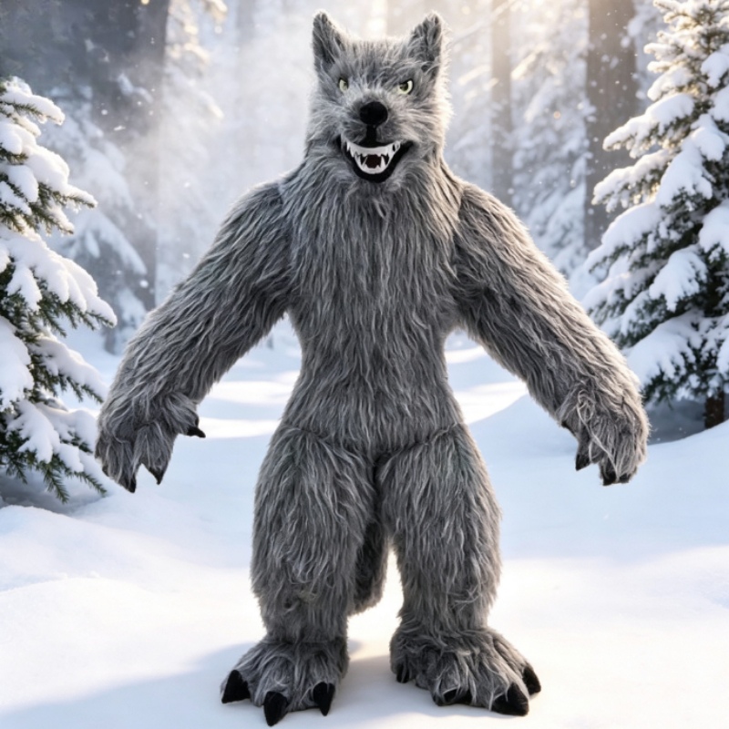 Costume de mascotte de loup gr - Suits avis et prix